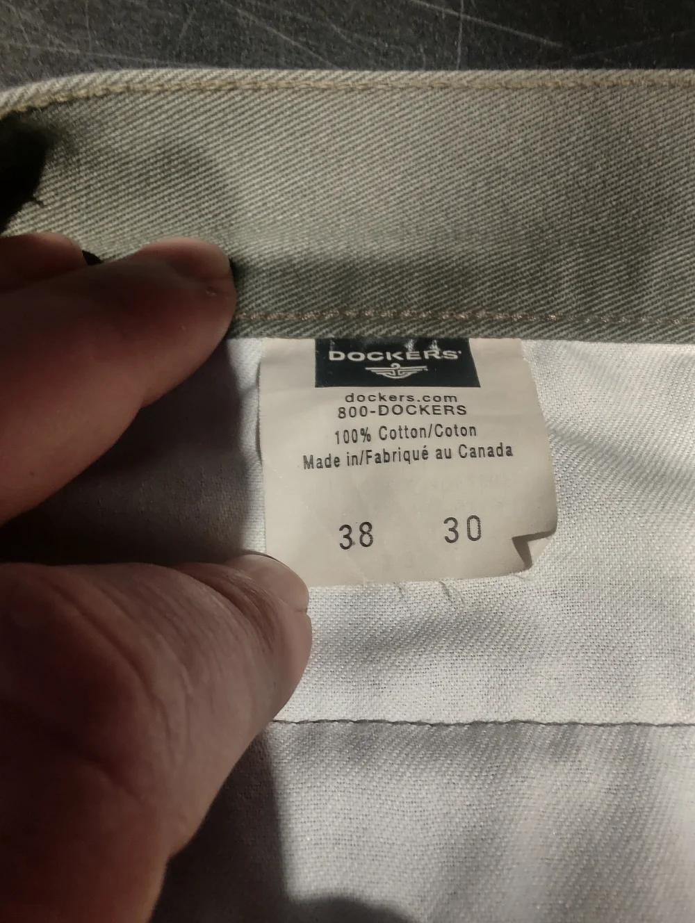 Dockers Relaxed Pleated Chinos - Khaki - Men's 38x28 - Y2K Vintage - Picture 7 of 8
